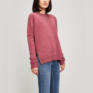 Acne Studios Deniz Wool Sweater in Pink Melang size Small